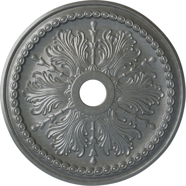 Ekena Millwork Winsor Ceiling Medallion (Fits Canopies up to 4"), Hand-Painted Platinum, 27 1/2"OD x 4"ID x 1 1/2"P CM27WIPLS - main